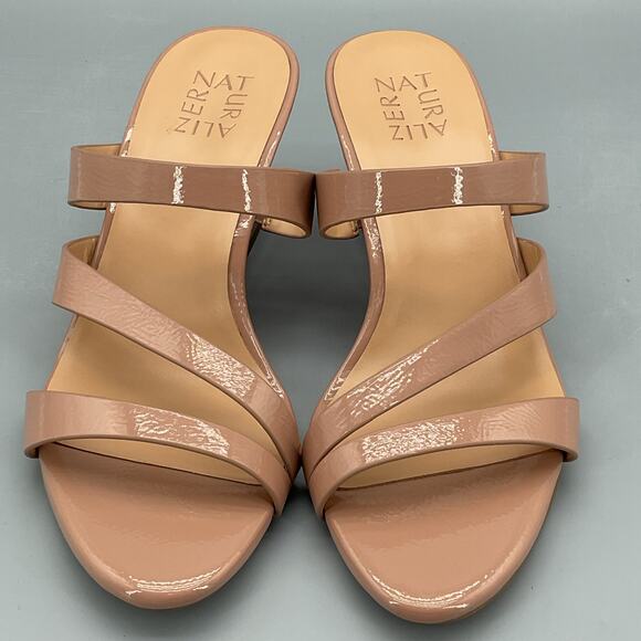 NEW Naturalizer Women’s Breona Slide Wedge Sandals Taupe Size 7W - Picture 3 of 11